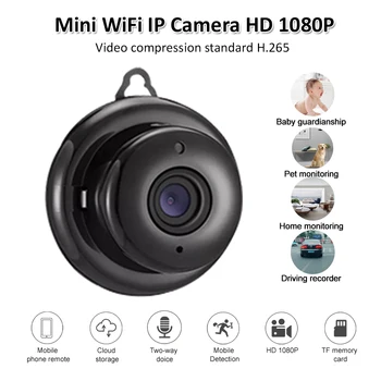 1080P Belaidės Mini WiFi Kamera, IP Stebėjimo kamerų IR Naktinis Matymas, Judesio Nustatyti Kūdikio stebėjimo P2P Smart Home Security Camera
