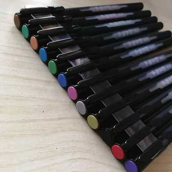 12colors gelio rašiklis rinkinys spalvoto gelio rašikliai, Metalo spalva neutrali pen studentų dovana mokyklos dalykų 