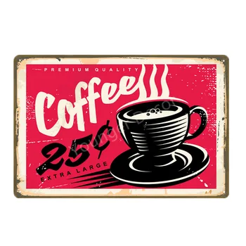 Klasikinis Espresso kavos, Karšto Kavos Metalo Alavo Ženklai Kavinė, Parduotuvė, Baras, Užeiga, Viešbutis Namų Sienų Dekoras Metalo Apnašas Derliaus Dekoratyvinių Plakatas YD027