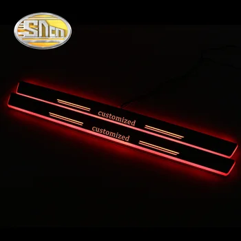 SNCN 4PCS Akrilo Juda LED Sveiki Pedalą Automobilis Nusitrinti Plokštė Pedalo Durų Slenksčio Kelias Šviesos Mercedes Benz X164 X166 GL350 GL450