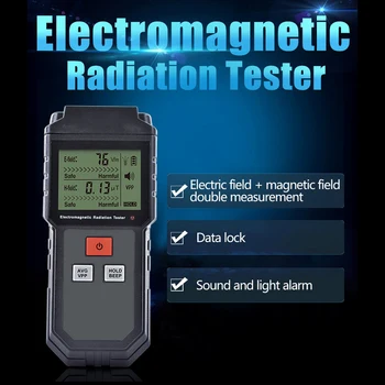 Radiacinės Testeriai Elektromagnetinio Lauko Nešiojamą Matuoklis, Skaitmeninis LCD Ekranas Dual-mode Sinchroninio Bandymo Matavimo Jutiklis