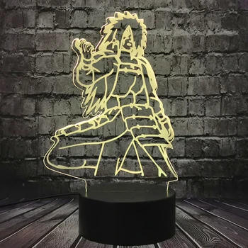3D Optinė Uchiha Madara Naktį Šviesos Naruto Shikamaru Animacinių filmų LED Šviesos kambaryje Stalo Lempa Miego Dekoras, Šviesos Atostogų Žaislas Vaikas