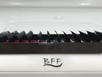 BFF Markės 10 Blakstienos langelį pratęsimo 0,07 mm soft black sintetinių audinių dirbtinių Netikrą Netikrų Blakstienų Individualus Blakstienų