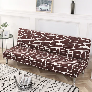 Lankstymo sofa-lova padengti sofa apima spandex ruožas elastinga medžiaga dvigubai sėdynės padengti užvalkalai už kambarį geometrinis spausdinti