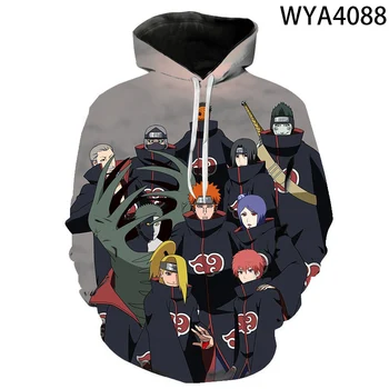Pavasarį Ir Rudenį Anime Naruto Hoodie Mados Vyrams, Moterims, Vaikams, 3d Spausdinimas Streetwear Megztinis ilgomis Rankovėmis Atsitiktinis Marškinėlius