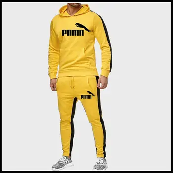 Naujas mados streetwear hoodie kostiumas, sportiniai, vyriški šiltą sportinę aprangą kostiumas hoodie + sportinės kelnės dviejų dalių atsitiktinis sporto marškinėliai