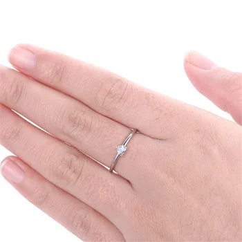 10 Vienetų Žiedai Širdies Kristalų žiedai moterims žiedai dovana moterims Naujo dizaino mados juvelyrika