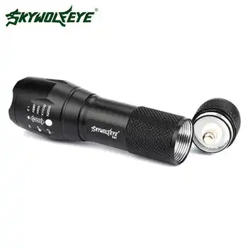 Taktinis LED MINI Žibintuvėlis G700 X800 Zoom, Super Šviesus Karinės Klasės galingas led žibintuvėlis, žibintuvėlis lanterna dviratį #4A30