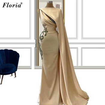 2021 Musulmonų Vakaro Suknelės Ilgai Undinė Garsenybių Suknelės Vakare Dėvėti Vieną Petį Prom Chalatai Vestuvės Suknelės, Vestidos