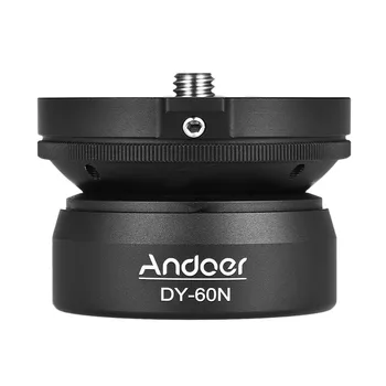 Andoer DY-60N Trikojo Lygiava Bazės Leveler Reguliavimas Plokštelės Aliuminio su Bubble Level Bag Canon Nikon Sony DSLR Fotoaparatas