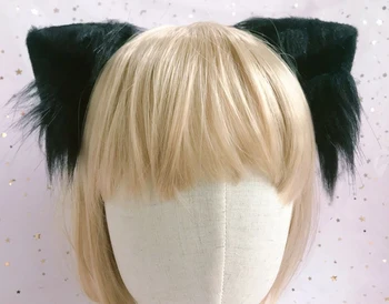 Anime Minkštas Sesuo Cosplay Rankų Darbo Kemonomimi Ausis Cat & Fox & Wolf Žvėris Ausų Plaukų Įrašą Modeliavimas Rekvizitai Galvos Apdangalai Kietas