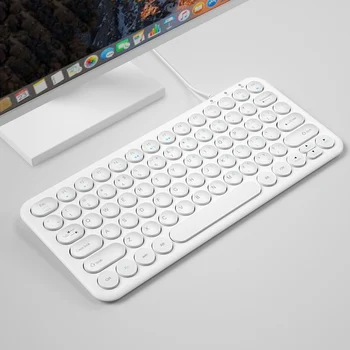 Mini Laidines Silent Keyboard Apvalus Mygtukas Ergonomika Žaidimų Klaviatūra, Skirta Macbook Lenovo Dell Asus HP nešiojamo Kompiuterio Klaviatūra Gamer