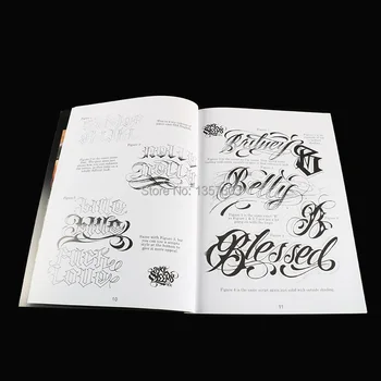 A4 Tatuiruotė knyga RAIDŽIŲ GYVENTI TŪRIO #1 Dizaino Tatuiruotė 