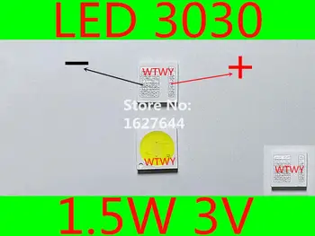 100vnt AOT LED 3030 LED TV Apšvietimas Didelės Galios 1.5 W 3V LED Backlight Cool white LED Backlight LCD TV Programą