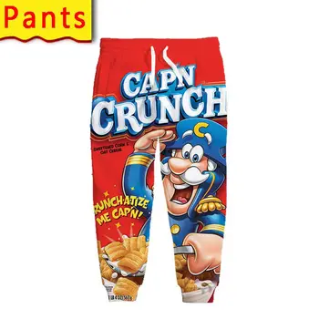 Captain crunch hoodie palaidinukė 3d spausdinimo vyrų harajuku puloveris juokinga kelnės švarkas streetwear marškinėliai anime drabužius antklodė