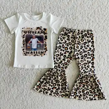 2021 Nauji Kūdikių Mergaičių Drabužius 2 Set T-Shirt Viršuje Leopard 