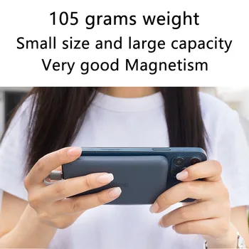 Už 2021 NAUJĄ Magsafe Įkroviklį, Magnetinės Galios Banko iphone 12 12Pro 12proMax 12mini Magnetas Belaidžio Įkrovimo Išorės Baterija