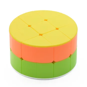 Cilindrų Tortas 2x3x3 Greitis Magic Cube Stickerless Pasukti Puzzle Žaislas Smegenų Kibinimas 3D IQ Žaidimas ABS Multi-Color Dovana Magico Cubo 66mm