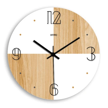 Apvalių Mados Laikrodis Sienos Medinės Kambarį Kūrybos Adata Laikrodžiai Miegamasis Namų Dekoro Sieninis Laikrodis