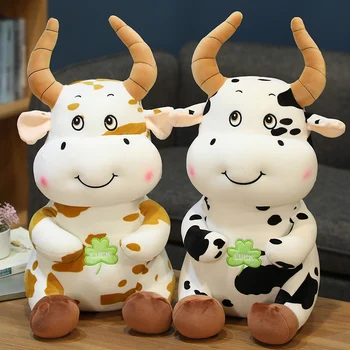 1pc 30-80CM Mielas Pieno Karvė Pliušiniai Žaislai Puikus iškamša Galvijų Kawaii Lėlės Vaikams Mergaitės Gimtadienio, Kalėdų Dovanos
