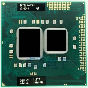 Pristatymas nemokamas Originalus Intel Core I7 620m cpu 4M/2.66 GHz/3333 MHz/Dual-Core Nešiojamas procesorius I7-620M Suderinama HM57 HM55