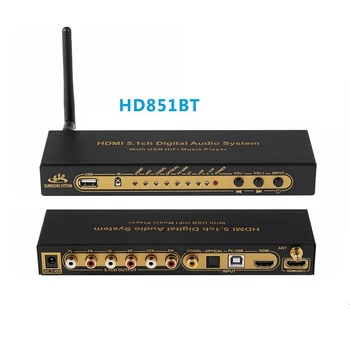 HD851BT DTS, AC3 5.1 Garso Keitiklis Dekoderis HDMI Extractor 4K LANKO SPDIF Coxial Optinis Splitter su 