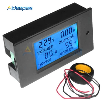 AC 220V 80V~260V 100A vienfaziai Skaitmeninis Ampermeter Elektros Energijos Voltmeter Ammeter Volt Vatų Kwh Testeris, Matuoklis