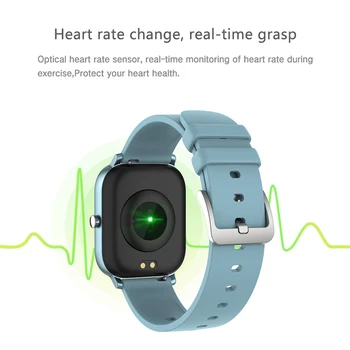 P8 Smart Watch Vyrai Moterys IP67 atsparus Vandeniui Fitness Tracker Sporto Širdies ritmo Monitorius Full Touch Smartwatch Už Amazfit 