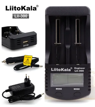2018 LiitoKala Lii - 300 18650 Įkroviklis LCD ekranas Bandymo Baterijos 18650 18350 26650 10440 14500 18500 26500AA AAA Baterijos Kroviklis