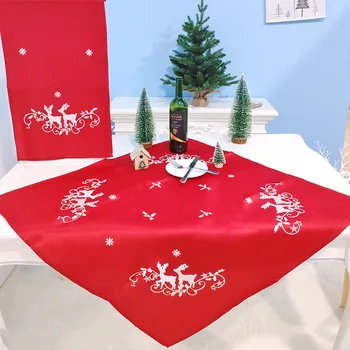 Elegancija, Stačiakampio, Kvadrato Kalėdų Siuvinėjimo Staltiesė Šventasis Raštas Staltiesė Kalėdų Stalo Dekoras