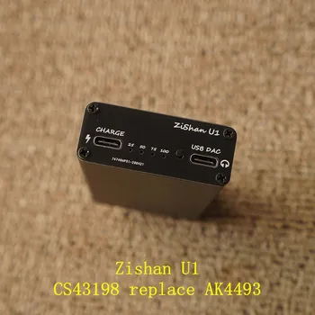 Zishan U1 HIFI DSD128 Nešiojamas USB DAC + 4200mAh Greitai Įkrauti Power Bank su CS43198 Chip Dekoderis Amanero XMOS Paramos Tipas