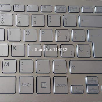 OVY Pakeisti klaviatūras klaviatūra su foniniu Apšvietimu SONY SVF15 SVF15N SVF 15 15N SP ispanijos Šviesa, sidabrinė rėmas naujų 149265461ES