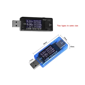 Voltmeter 8 in1 QC2.0 3.0 4-30 v Elektros maitinimas USB talpa įtampos testeris srovės matuoklis stebėti voltmeter ammeter