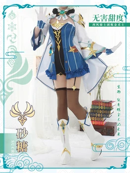 Anime Genshin Poveikio Sacharozės Žaidimas Tiktų Lolita Saldus Suknelė Šalis Vienodas Cosplay Kostiumas Helovinas Moterims, Nemokamas Pristatymas 2021 Naujas.