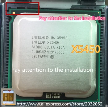 Originalus intel Xeon X5450 3.0 GHz/12M/1333 Procesorius arti LGA771 Core 2 Quad Q9650 CPU (Duoti Du 771 iki 775 Plokštės)