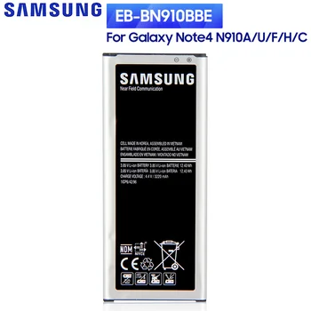 Originalią Bateriją, Skirtą Samsung GALAXY NOTE 4 N910A N910C N910F N910H N910V N910U NOTE4 EB-BN910BBU EB-BN910BBE 3220mAh