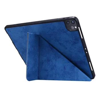 Luxury Smart Folio Case For iPad Pro 12.9 2020 PU Odos Šlepetės Stovi Dangtelis, skirtas 