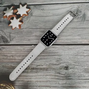 Odinis Apple Watch Band Tinka 6 40 44mm Apyrankė Originali Diržo Odinis Dirželis Žiūrėti Juosta 38 42mm Iwatch Serijos 5/4/3/2