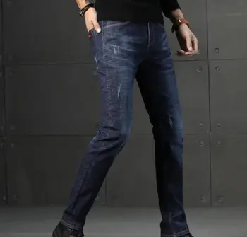 Rudenį black jeans vyriški ruožas kelnės slim fit korėjos tendencija kelnės vyrams