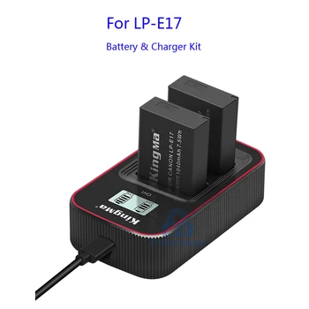 3PCS Kingma LP-E17 Kamera Li-Ion Baterija LCD Dual Įkroviklio Rinkinys, skirtas 