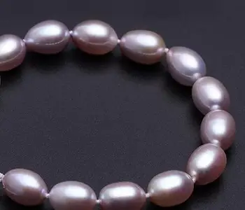Pardavimo Papuošalai>>> gėlo vandens apyrankę gėlavandenių perlų 7 - 8mm natūralus baltas perlas prekės ovalo formos perlų upės apyrankės