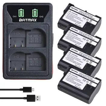 Batmax EN-EL15 LT-EL15a Baterija akku +LED USB Dual Įkroviklį su C Tipo Prievadas, skirtas Nikon D500 D600 D610 D750 D7000 D800 D850 D810