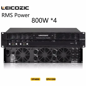 Leicozic DP4800 Max 1100W*4 Galios stiprintuvo professional stereo stiprintuvas 800Watts *4 kanalu stiprintuvo etape,bažnyčia,studija