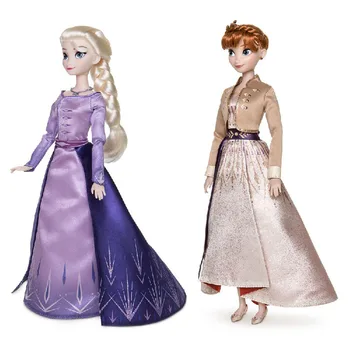 Disney Originalios lėlės 33cm Originali Disney Užšaldyti Elsa Anna Princesė lėlės Sniego Karalienė Vaikų mergaičių surinkimo žaislai, gimtadienio dovanos
