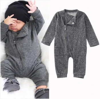2017 užtrauktukas kūdikis, naujagimis berniukas romper baby girl drabužiai mielas kūdikis sleepwear žiemos pavasario karšto vaikas ilgomis rankovėmis drabužius kostiumas