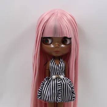 LEDINIS DBS Blyth Lėlės super juodos odos tonas rožinė plaukų bendras kūno 1/6 bjd 30cm plika lėlės žaislą dovanų