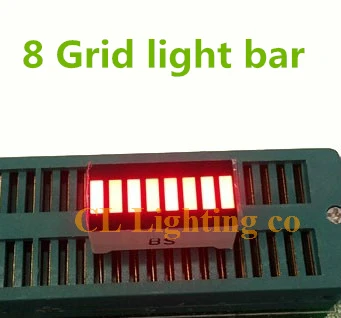 Išryškinti Raudona 8 vidinės šviesos juosta 8 tinklelis LED skaitmeninis vamzdžio 20x10mm led ekranas