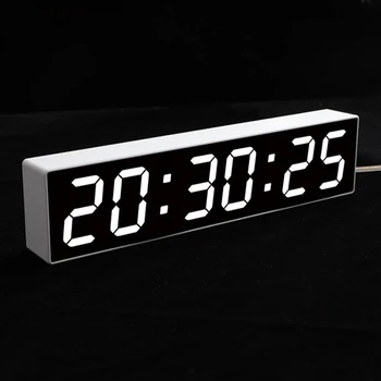 Modernus dekoro veidrodėliai elektra LED skaitmeninis laikrodis, Miegamasis silent laikrodis Laiką atminties šviesos LED stalo laikrodis Laiko rodymas laikrodis