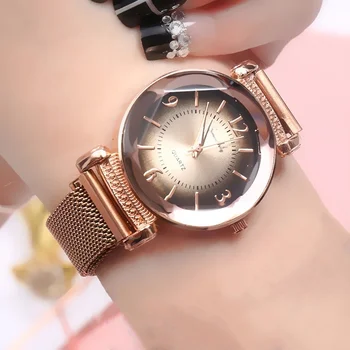 Violetinė Prabangių drabužių Moterims Laikrodžiai Geometrinis romėnišką Kvarco Ponios žiūrėti Magnetas Sagtis Akių Dirželiu Laikrodis Reloj Mujer