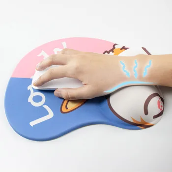 Anime Seksuali Mergina Krūties 3D Pelės Mygtukai Ergonomiška Minkšta Silicio Gelio Žaidimų Kilimėlis su Riešo Parama Gyvūnų Pelės Kilimėlis PC pagalvėlės